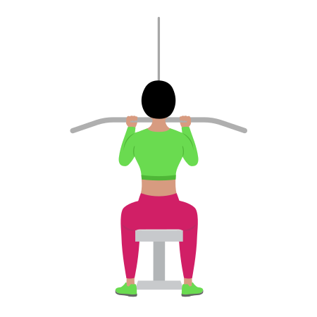 Woman Doing Cable Close Reverse Grip Pulldown Exercise For Back
