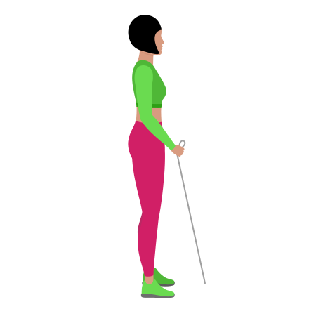 Woman Doing Cable One Arm Hammer Rope Curl Exercise For Arm