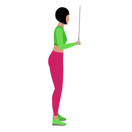 Woman Doing Cable One Arm Tricep Pushdown Exercise For Arm