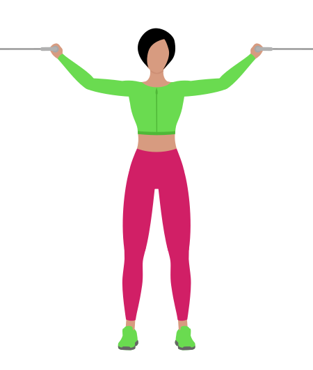 Woman Doing Cable Overhead Bicep Curl Exercise For Arm