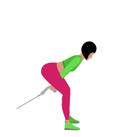 Woman Doing Cable Pull Through Exercise For Legs