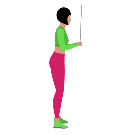 Woman Doing Cable Reverse Grip Tricep Pushdown Exercise For Arm