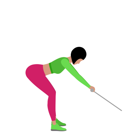 Woman Doing Cable Romanian Deadlift Exercise For Legs