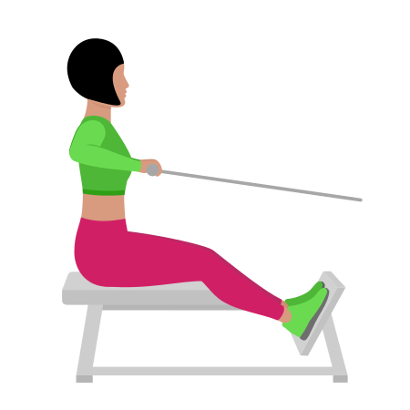 Woman Doing Cable Seated Wide Grip Row Exercise For Back