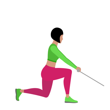 Woman Doing Cable Split Squat Exercise For Legs