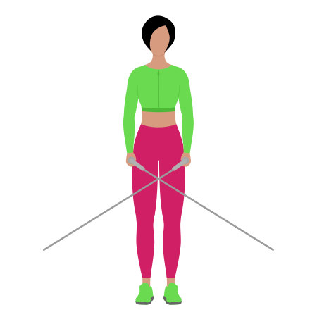 Woman Doing Cable Standing Lateral Raise Exercise For Shoulders