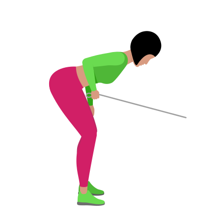 Woman Doing Cable Tricep Kickback Exercise For Arm