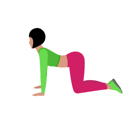 Woman Doing Cat Cow Stretching