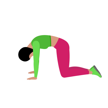 Woman Doing Cat Stretching