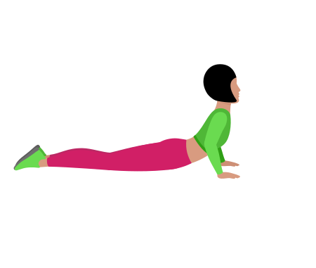 Woman Doing Cobra Pose Stretching