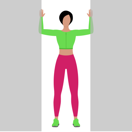 Woman Doing Doorway Chest Stretching