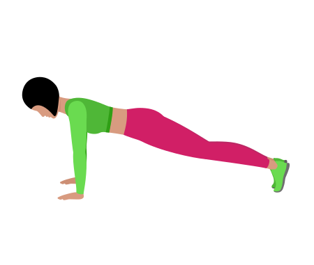 Woman Doing Downward Facing Dog Stretching