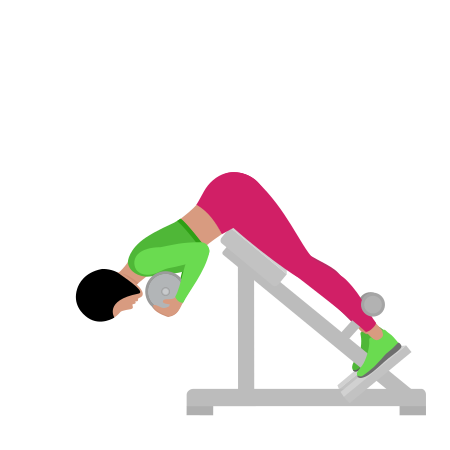 Woman Doing Dumbbell Back Extension Exercise For Glute And Lower Back