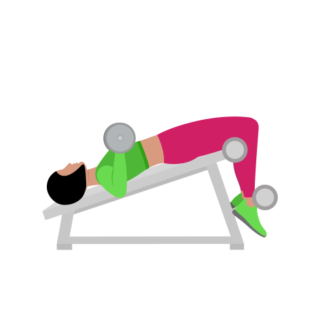 Woman Doing Dumbbell Decline Bench Press Exercise