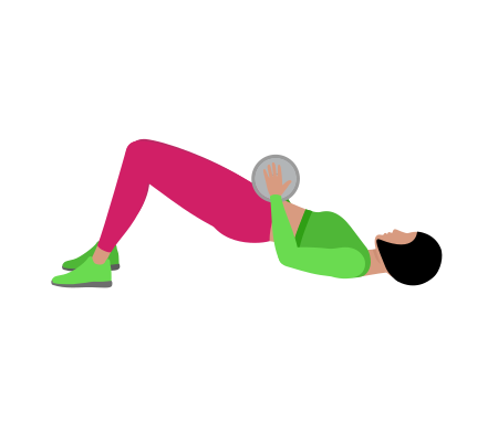 Woman Doing Dumbbell Glute Bridge Exercise For Legs