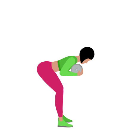 Woman Doing Dumbbell Good Morning Exercise For Legs
