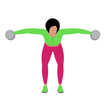 Woman Doing Dumbbell Reverse Fly Exercise For Back