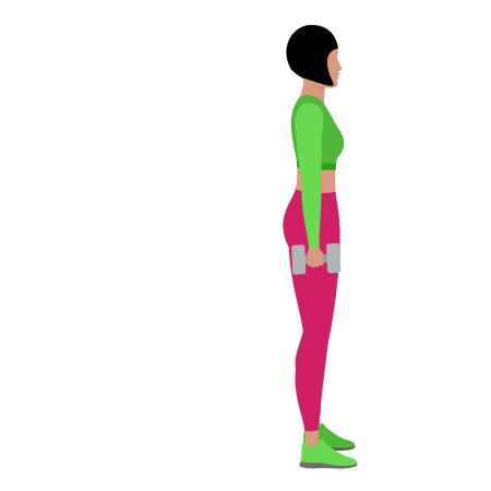 Woman Doing Dumbbell Reverse Lunges Alternating Exercise For Legs