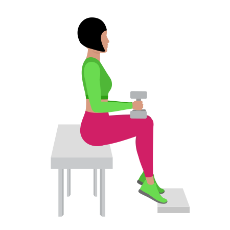 Woman Doing Dumbbell Seated Calf Raise Exercise For Legs