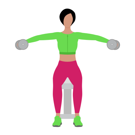 Woman Doing Dumbbell Seated Lateral Raise Exercise For Shoulders