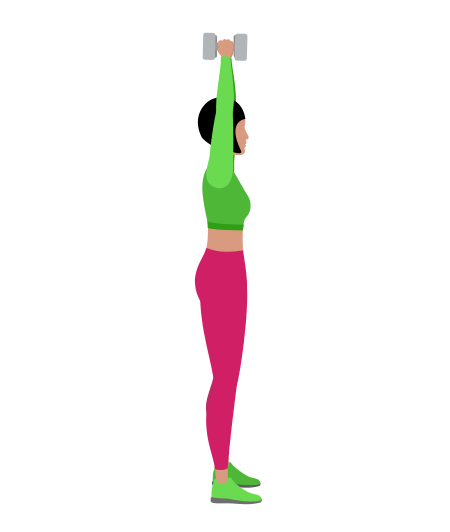 Woman Doing Dumbbell Shoulders Hammer Press Exercise For Shoulders