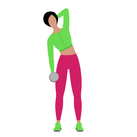Woman Doing Dumbbell Side Bend Exercise For Oblique