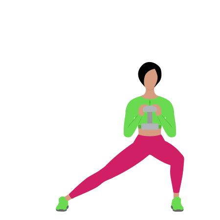 Woman Doing Dumbbell Side Lunge Exercise For Legs