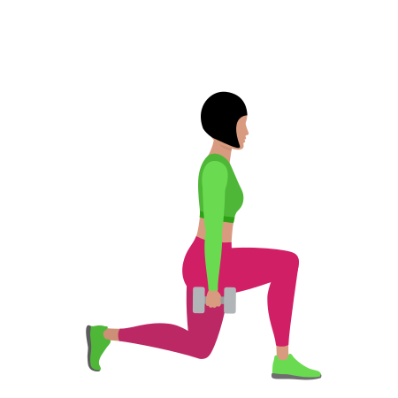 Woman Doing Dumbbell Split Squat Exercise For Legs