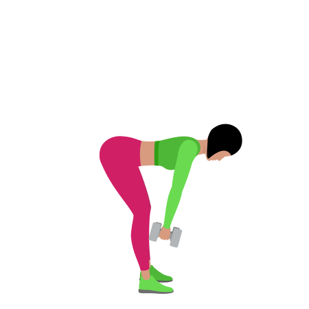 Woman Doing Dumbbell Stiff Leg Deadlift Exercise For Legs