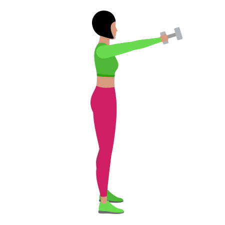 Woman Doing Dumbbell Swing Cardio Exercise