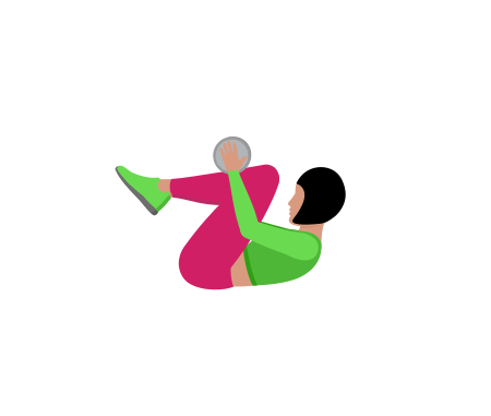 Woman Doing Dumbbell Weighted Crunch Knee Raise Exercise For Abs