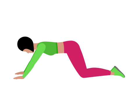 Woman Doing Extended Puppy Pose Stretching