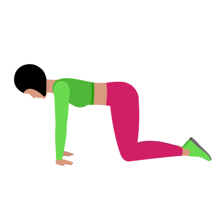 Woman Doing Kneeling Forearm Stretching