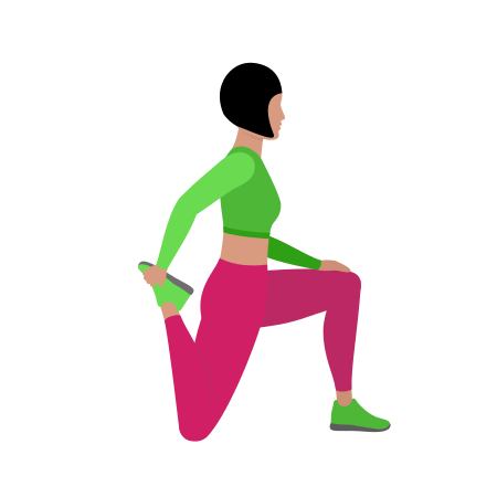 Woman Doing Kneeling Quadricep Stretching