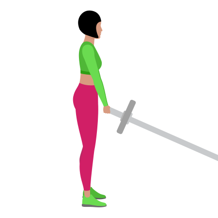 Woman Doing Landmine Romanian Deadlift Exercise For Legs