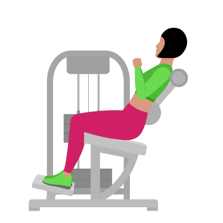 Woman Doing Lever Back Extension Exercise For Lower Back