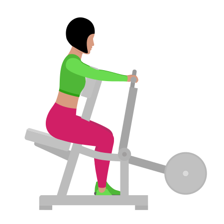 Woman Doing Lever Seated Wide Grip Row Exercise For Back