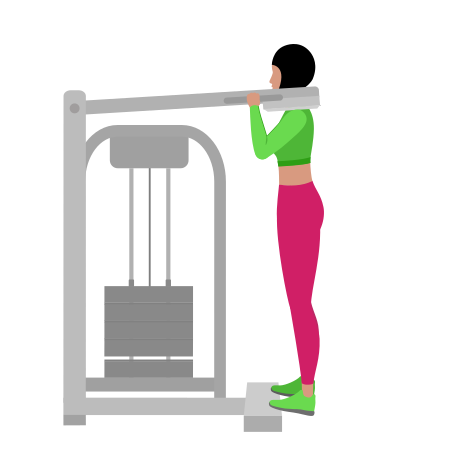 Woman Doing Lever Standing Calf Raise Exercise For Calves