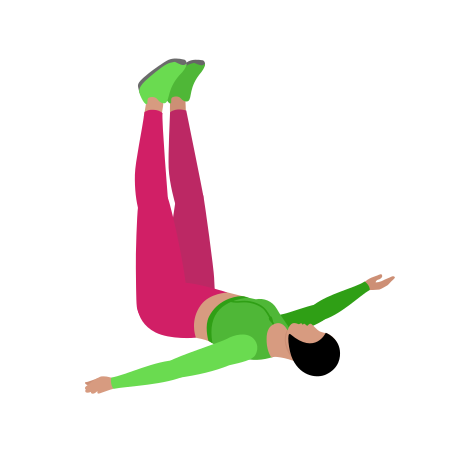 Woman Doing Lower Trunk Rotation Stretching