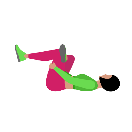 Woman Doing Lying Glute Stretching
