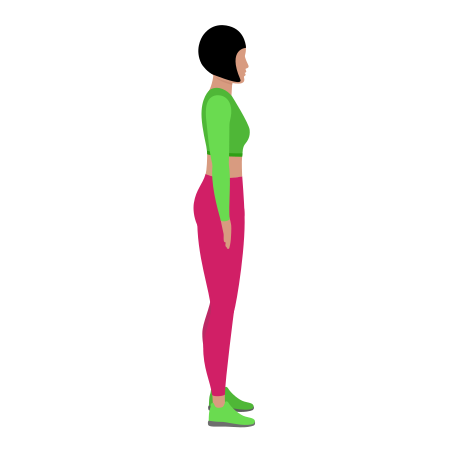 Woman Doing Neck Flexion Stretching