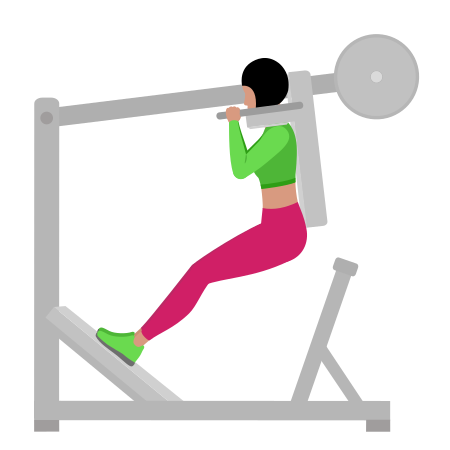 Woman Doing Pendulum Squat Exercise For Legs