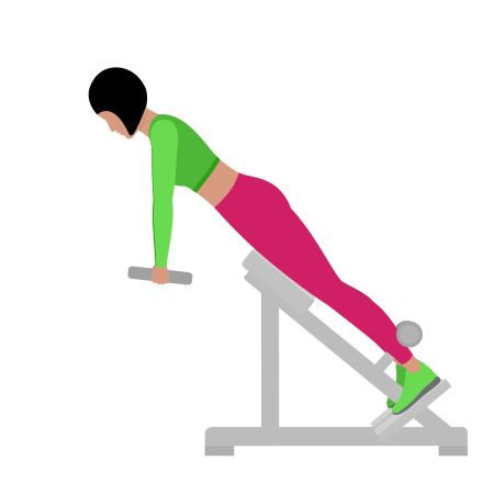 Woman Doing Plate Weighted Back Extension Exercise For Lower Back And Legs