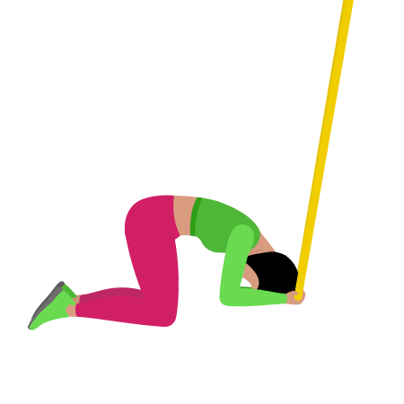 Woman Doing Resistance Band Kneeling Crunch Exercise For Abs
