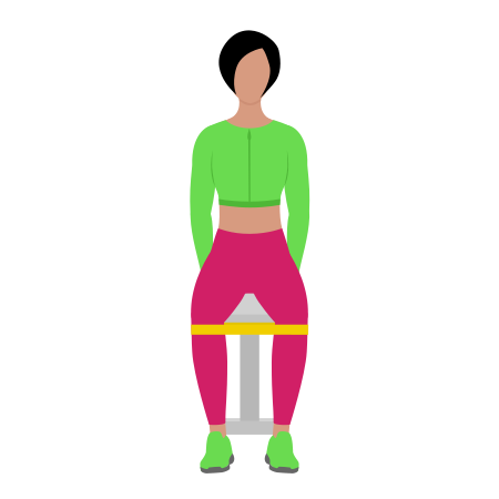 Woman Doing Resistance Band Seated Hip Abduction Var 2 Exercise For Legs