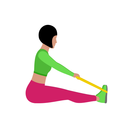 Woman Doing Resistance Band Seated Wide Grip Row Var 2 Exercise For Back