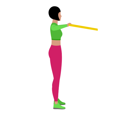 Woman Doing Resistance Band Shoulder 90 Degrees External Rotation Exercise For Rotator Cuff