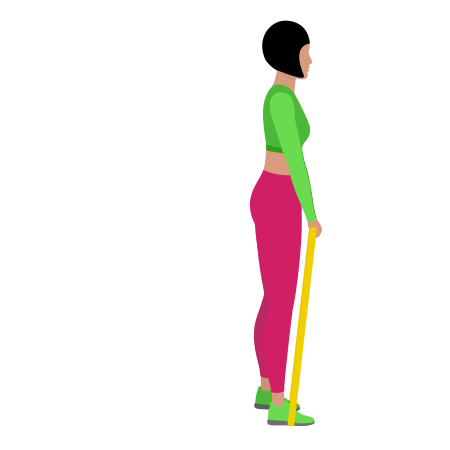 Woman Doing Resistance Band Single Stiff Leg Deadlift Exercise For Legs