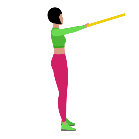 Woman Doing Resistance Band Standing Rear Delt Row Exercise For Shoulders