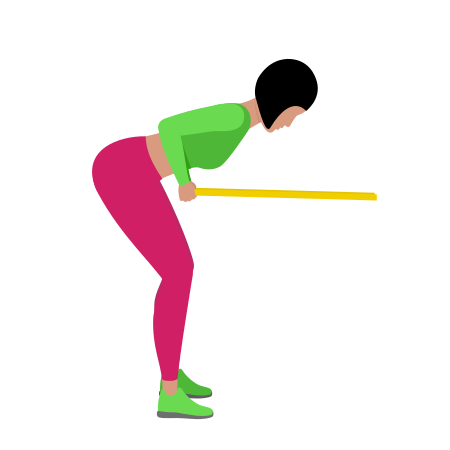Woman Doing Resistance Band Tricep Kickback Exercise For Arm